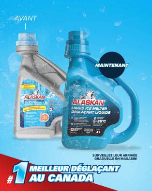 Déglaçant liquide Alaskan avant et maintenant