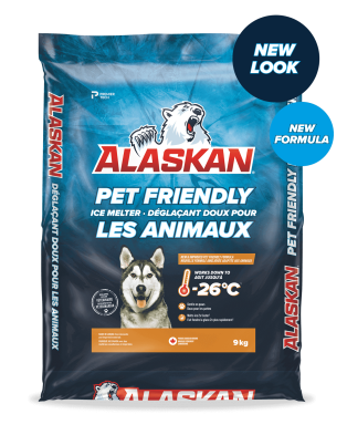 New look and new formula of Alaskan Pet Friendly Ice Melter bag 9kg